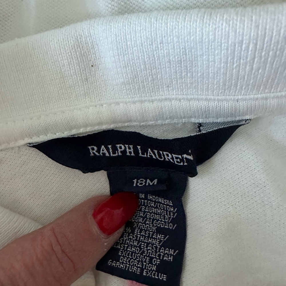 Ralph Lauren Kids White Polo dress with Multicolor Embroidery - Picture 5 of 5